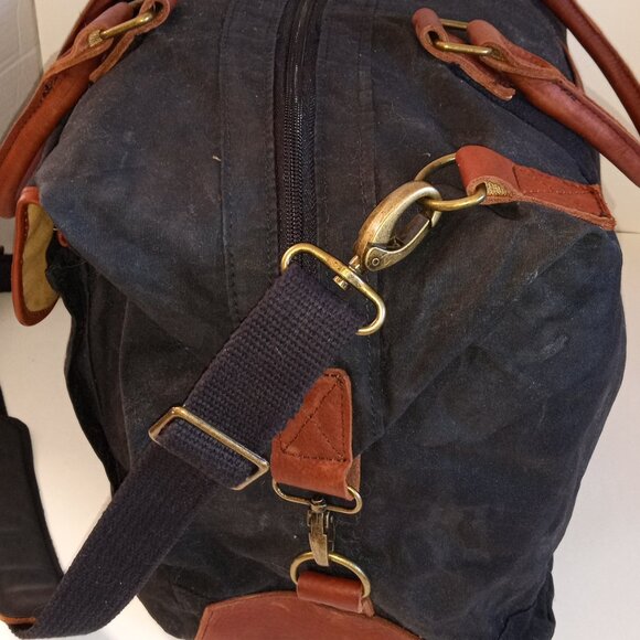 DULUTH TRADING CO XL Heavy-Duty Canvas and Leather Duffle Bag Carry-on Weekender - Picture 8 of 15